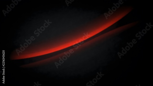 Red glowing abstract light curves on dark background for cinematic futuristic visual design.