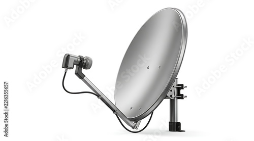 Satellite dish antenna isolated on white background