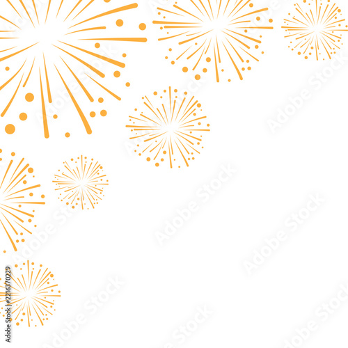 Fireworks New Year Corner Decoration