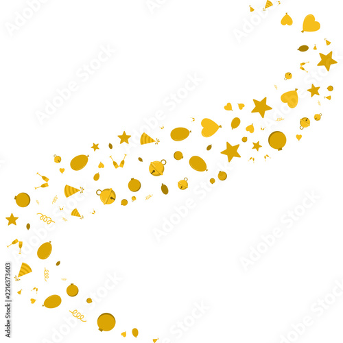 Golden New Year Ornament