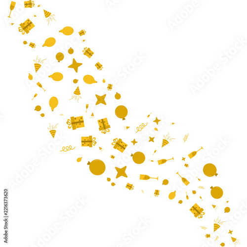 Golden New Year Ornament