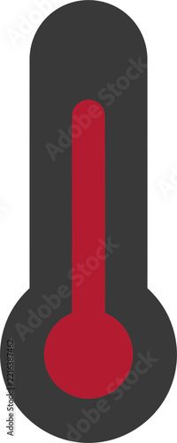 Minimalist icon of a red emergency beacon light isolated on a simple dark grey background