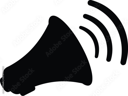 Megaphone icon vector flat design isolated on white background