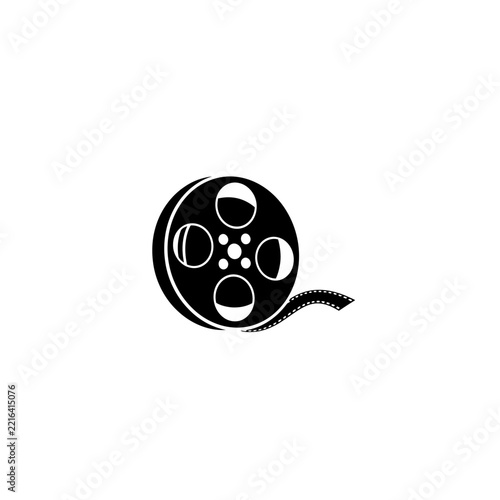 Vintage Film Reel Icon Vector Art