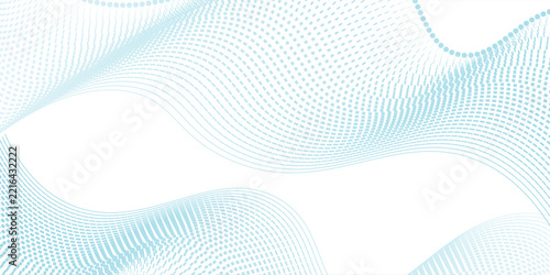 Abstract blue smooth waves on white background.Vector illustration.