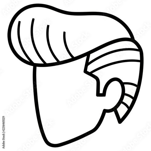 Stylized male hairstyle icon