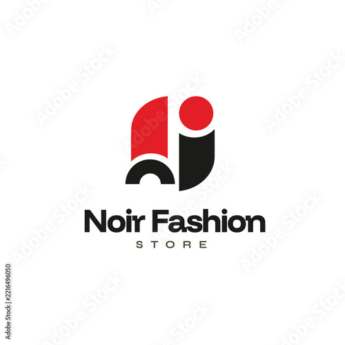 Minimalist Abstract Geometric Monogram Fashion Store Logo Design Branding Identity Template
