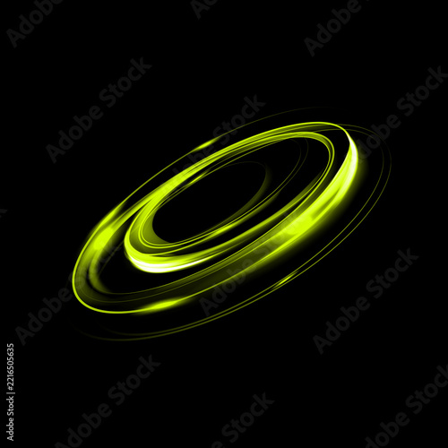 Dynamic swirling neon light effect creates a captivating visual experience with a futuristic and energetic vibe