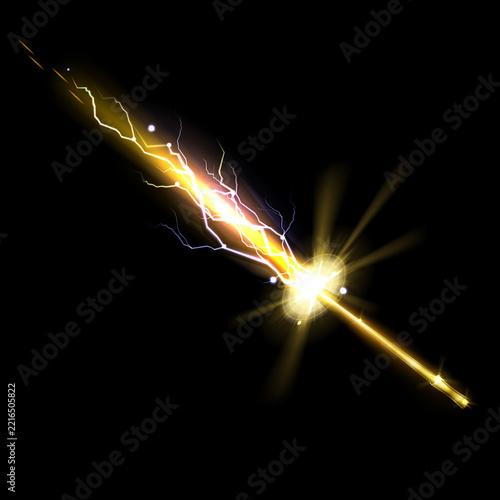 Dynamic and vibrant light streaks create a stunning visual effect against a dark black background