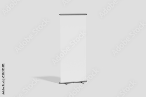 Blank roll up banner Mockup
