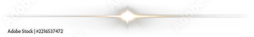 Bright light beam with lens flare effect on Transparent background.