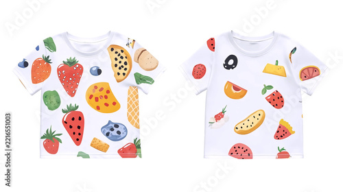 Boys Colorful Food T Shirts