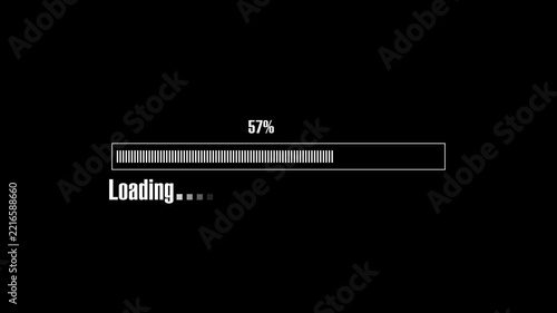Loading bar animation displays twenty four percent progress on dark. System software buffering telemetry updates across active loading bar. Waiting runs on active loading bar.
