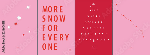 Modern festive holiday season poster design featuring minimalist typography and graphic elements for creative seasonal greeting cards