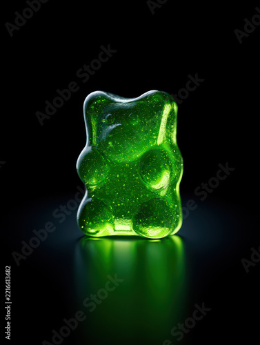 Vibrant Green Gummy Bear: Sweet Treat for Candy Lovers