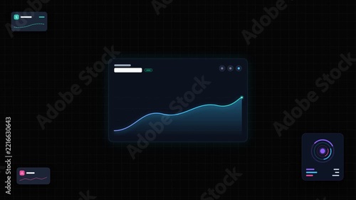 Business analytics dashboard displaying financial growth data