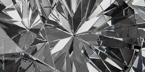 Premium diamond surface pattern displaying complex light refraction details
