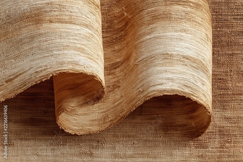 Ancient Egyptian papyrus with hieroglyphs, the texture of the material.
