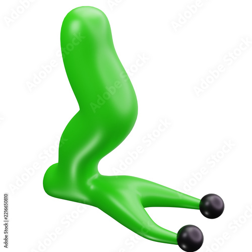 Green Alien Legs 3D Illustrations