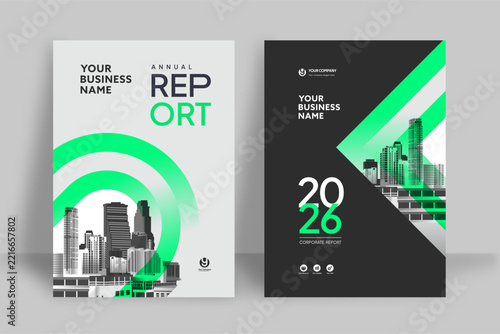 City Background Business Book Cover Design Template