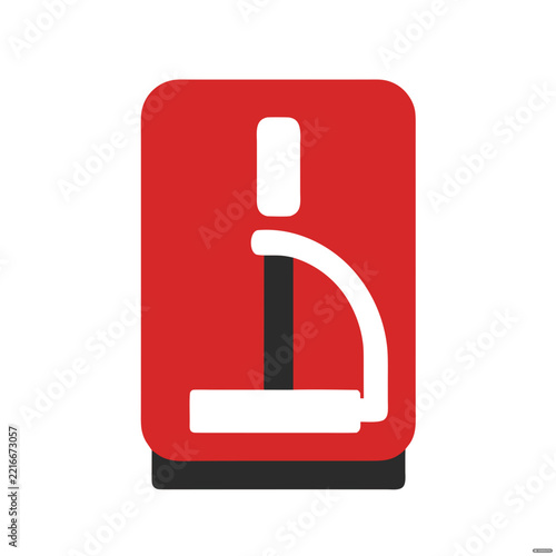 Collection of twelve red fire alarm pull station vector icons
