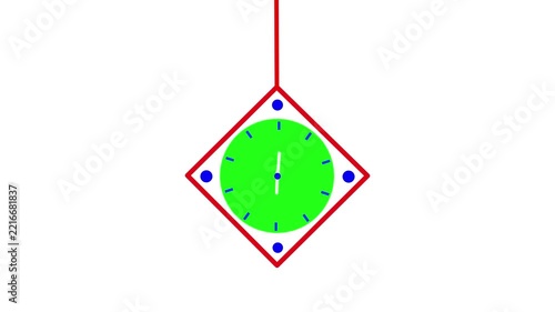 Clock spinning, watch animation on transparent background with alpha channel. fast speed with moving timer clock rotation. Analog clock spinning animation, alpha channel included. 
