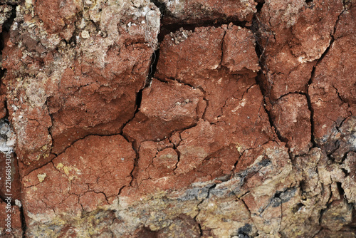 rock fracture. geology. soil layers