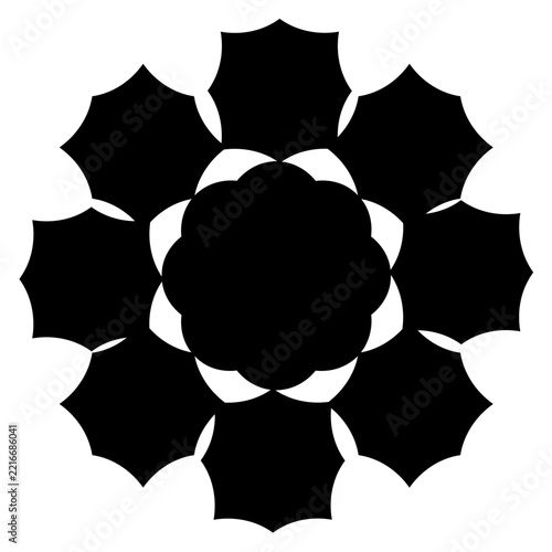 Black and White Star and Floral Seamless Pattern Vector Illustration with Vintage Flower Ornament for Textile, Wallpaper, Frame, Border and Decorative Design