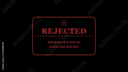 Rejected and Approved Stamp Animation for Document Review