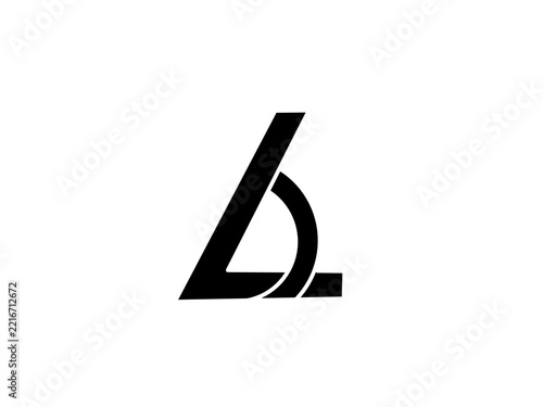 Abstract lb letter technology monogram logo