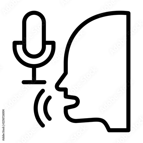voice control icon line