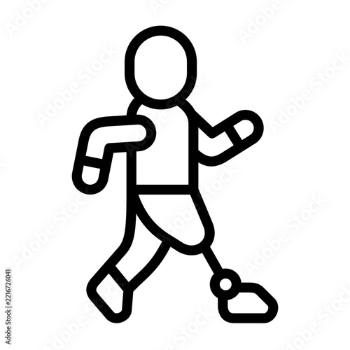 walking disabled icon line