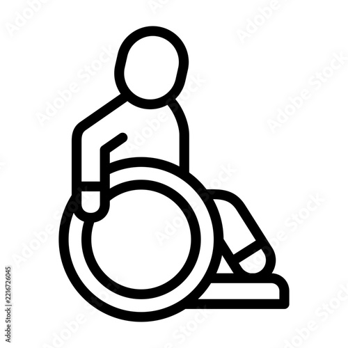 wheelchair icon line