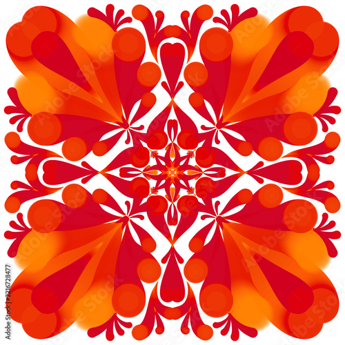 abstract floral mandala