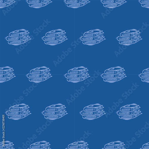 seamless pattern of Books sketch doodle, books icon sketch background