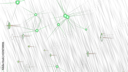 Abstract Green Background with Colorful Sewing Pins and Thumbtacks, Circular Pattern, Metal Needles, Office Tools, Seamless Vector Illustration and Creative Design Texture