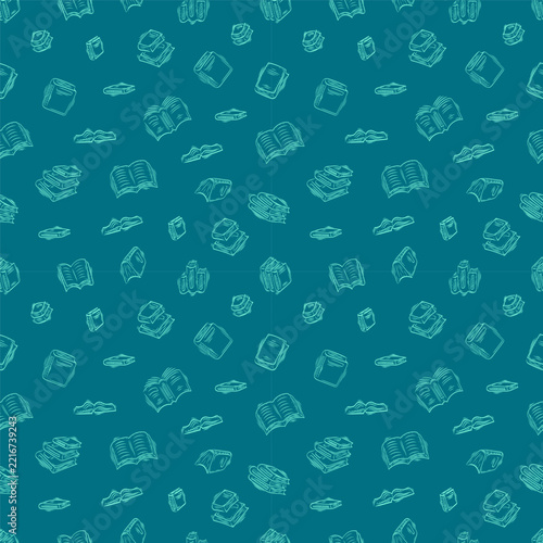 seamless pattern of Books sketch doodle, books icon sketch background