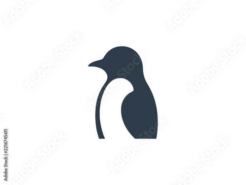 Minimalist Penguin Silhouette Logo for Wildlife Conservation Organization