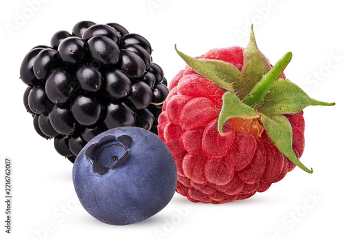 Blueberries blackberries and raspberries