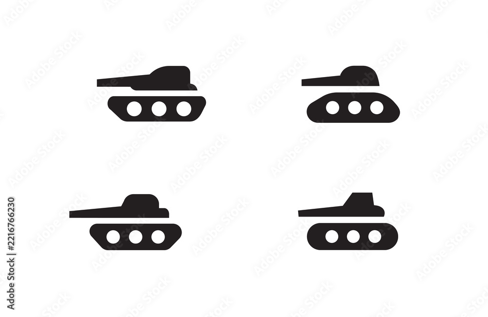 Fototapeta premium Tank, war, army icon military, destroyer, panzer icon symbol logo illustration,editable stroke, flat design style isolated on white