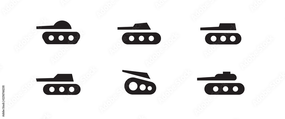 Fototapeta premium Tank, war, army icon military, destroyer, panzer icon symbol logo illustration,editable stroke, flat design style isolated on white