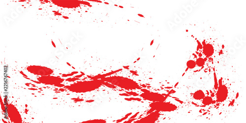 Vivid abstract red brushstroke against a white backdrop presents an impactful visual. Dynamic and textured abstract modern simple