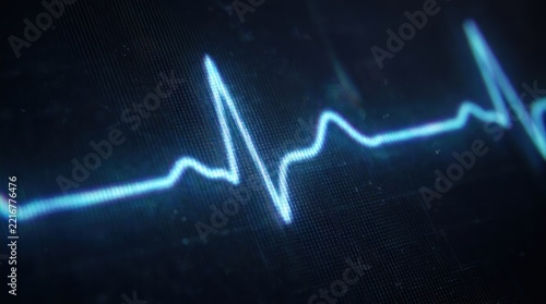 abstract electrocardiogram heartbeat monitor display