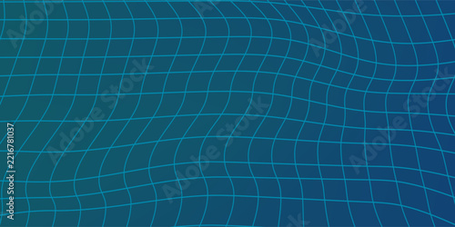Abstract Blue Perspective Grid Background