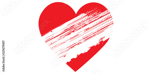 Set of Hearts . Grunge stamps collection.love Shapes for your design.Distressed symbols. Textured Valentine's Day signs.Vector illustration.