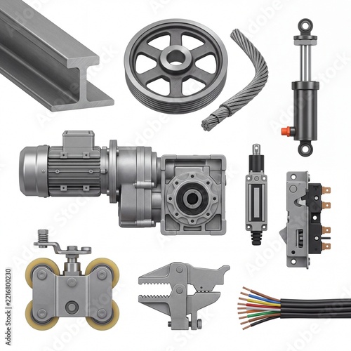 Industrial Mechanical Components and Machinery Parts Collection 1.