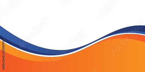abstract blue orange corporate background with 3d concept. abstract white background with blue  and orange wave background banner with formal concept for banner advertisement announcement certificate