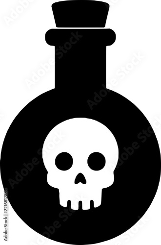 Potion Bottle Silhouette Vector Illustration
