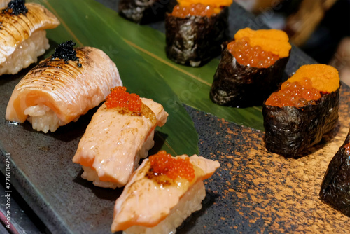sushi on a plate
