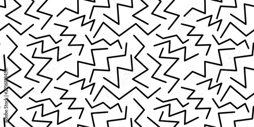 Minimalist Abstract Zigzag Line Seamless Pattern Geometric Background Ornament